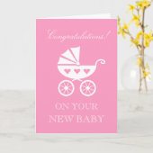 Carte Félicitations pour votre nouvelle petite fille (Fleur jaune)