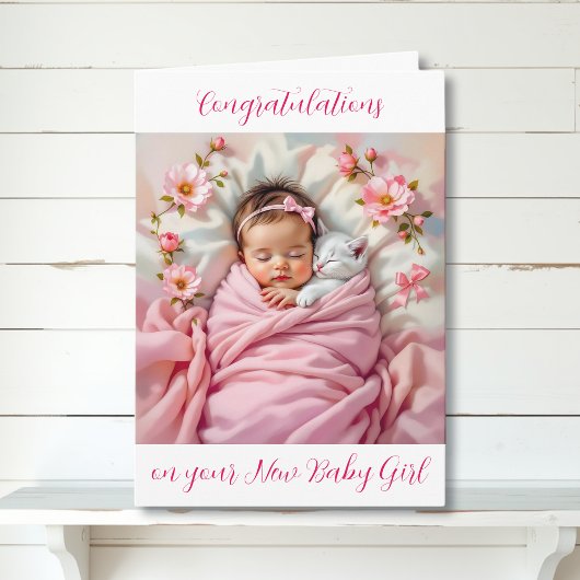 Carte Félicitations pour votre nouvelle petite fille