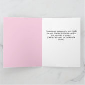 Carte Félicitations pour votre nouvelle petite fille (Intérieur)