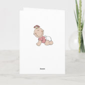 Carte Félicitations pour votre nouvelle petite fille (Dos)