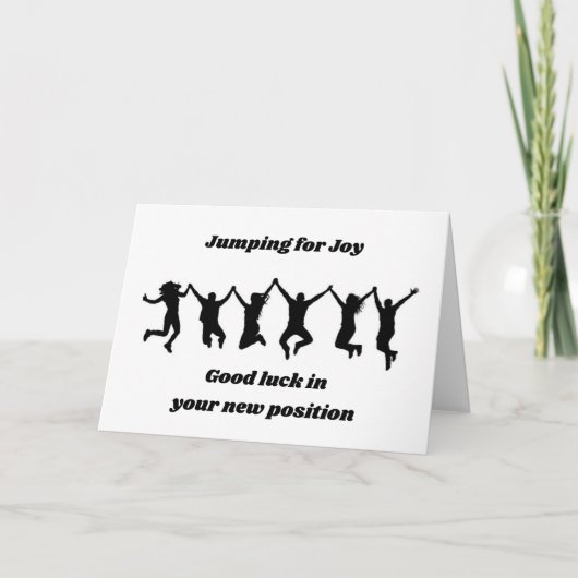 CARTE FÉLICITATIONS POUR VOTRE "NOUVELLE POSITION" (Devant)