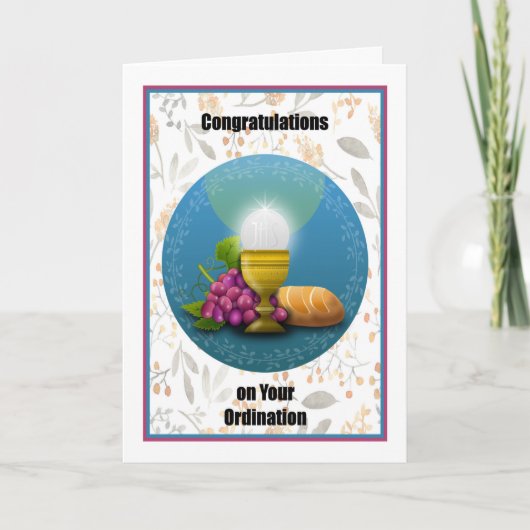 Carte Félicitations pour votre ordination (Devant)
