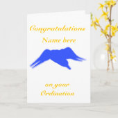 Carte Félicitations pour votre Ordination, Ajouter le no (Fleur jaune)