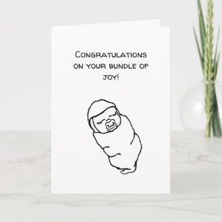 Carte Félicitations pour votre paquet de Joy Baby Card