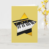 Carte Félicitations pour votre performance de piano (Fleur jaune)