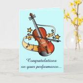 Carte Félicitations pour votre performance musicale (Fleur jaune)