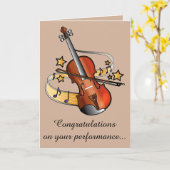 Carte Félicitations pour votre performance musicale (Fleur jaune)