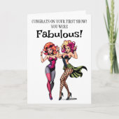 Carte Félicitations pour votre premier Drag Show Vous av (Devant)