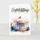 Carte Félicitations pour votre première élection (Fleur jaune)