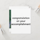 Carte Félicitations pour votre réalisation (Devant/Arrière en situation)