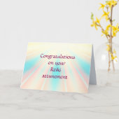 Carte Félicitations pour votre reconnaissance Reiki (Fleur jaune)