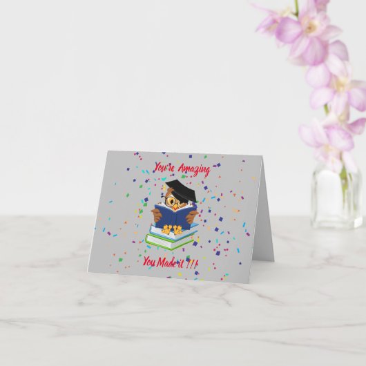 Carte félicitations pour votre remise de diplômes (Orchidée)