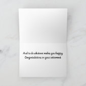 CARTE FÉLICITATIONS POUR VOTRE ***RETRAITE*** (Intérieur)