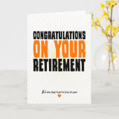 Carte Félicitations pour votre retraite (Fleur jaune)