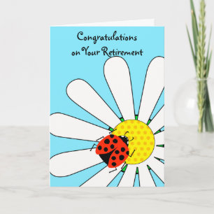 Carte Félicitations pour votre retraite avec Ladybug