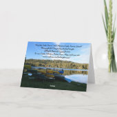 Carte Félicitations pour votre retraite, Bateaux, Lac (Dos)