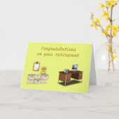 Carte Félicitations pour votre retraite Bureau de retrai (Fleur jaune)