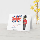 Carte Félicitations pour votre UK Citizenship Union Jack (Fleur jaune)