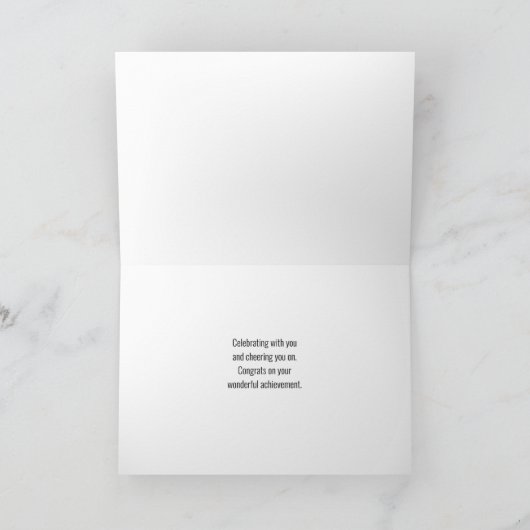 Carte Félicitations Prix universitaire avec explosion (Intérieur)