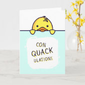 Carte Félicitations Pun de Canard (Fleur jaune)