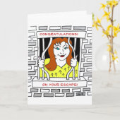 Carte Félicitations Quitter Échappement Conviction Femme (Fleur jaune)