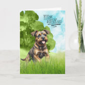 Carte Félicitations reBARKable Border Terrier Chien (Devant)