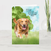 Carte Félicitations reBARKable Chien Retriever D'or (Devant)