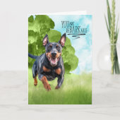 Carte Félicitations reBARKable Doberman Chien (Devant)