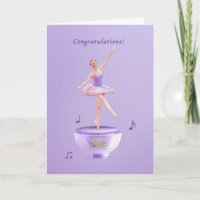 Félicitations, représentation, ballerine de boîte
