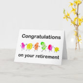 Carte Félicitations Retraite Empreintes Digitales (Fleur jaune)