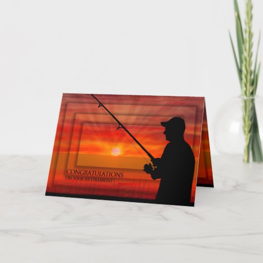 Carte Felicitations Retraite Peche A Suset Zazzle Be
