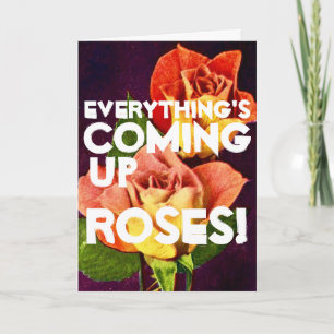 Carte Félicitations ROSES pour tout ce qui arrive