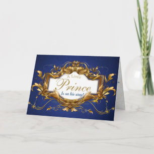 Carte Félicitations  Royal Prince Baby shower Card