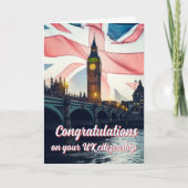 Carte Félicitations Royaume-Uni Citoyenneté Grande-Breta (Devant)