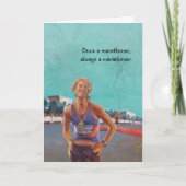 Carte Félicitations Runner Card - Une fois un marathonie (Devant)