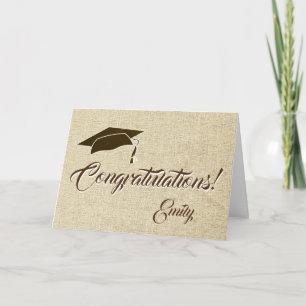 Carte Félicitations Rustic Graduation