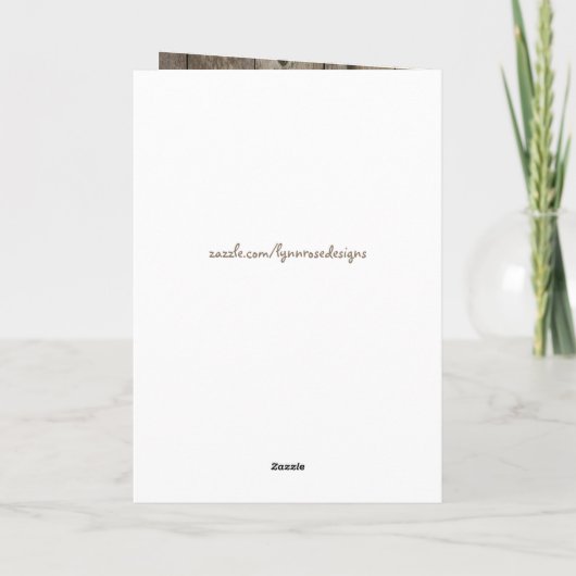Carte Félicitations Rustic Wedding Day white (Dos)