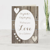 Carte Félicitations Rustic Wedding Day white (Devant)