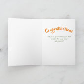 Carte Félicitations Rustique Graduation Florale (Intérieur)