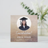 Carte Félicitations Rustiques Diplômé 2 de la 2e année (Debout devant)