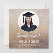 Carte Félicitations Rustiques Diplômé 2 de la 2e année (Devant)