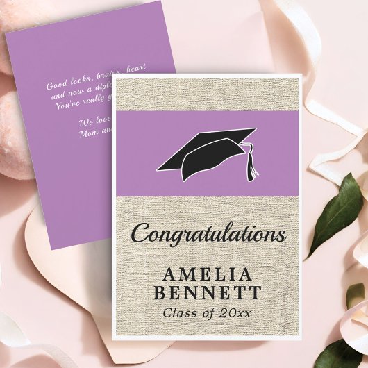 Carte Félicitations rustiques diplômé cap graduation