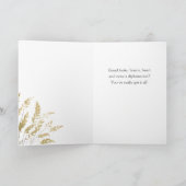 Carte Félicitations Rustiques Gold Foliage Graduate Phot (Intérieur)