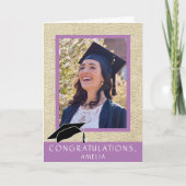 Carte Félicitations Rustiques Photo Diplôme (Devant)