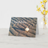 Carte Félicitations Shell sur la plage (Fleur jaune)