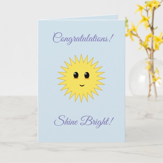 Carte Félicitations Shine Bright (Fleur jaune)