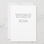 Carte Félicitations Simple Graduate Photo Graduation (Dos)