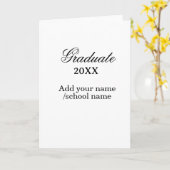 Carte Félicitations simples de remise de diplôme minimal (Fleur jaune)
