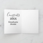 Carte Félicitations simples de remise des diplômes minim (Intérieur)