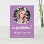 Carte Félicitations simples Diplômé en Photo (Devant)